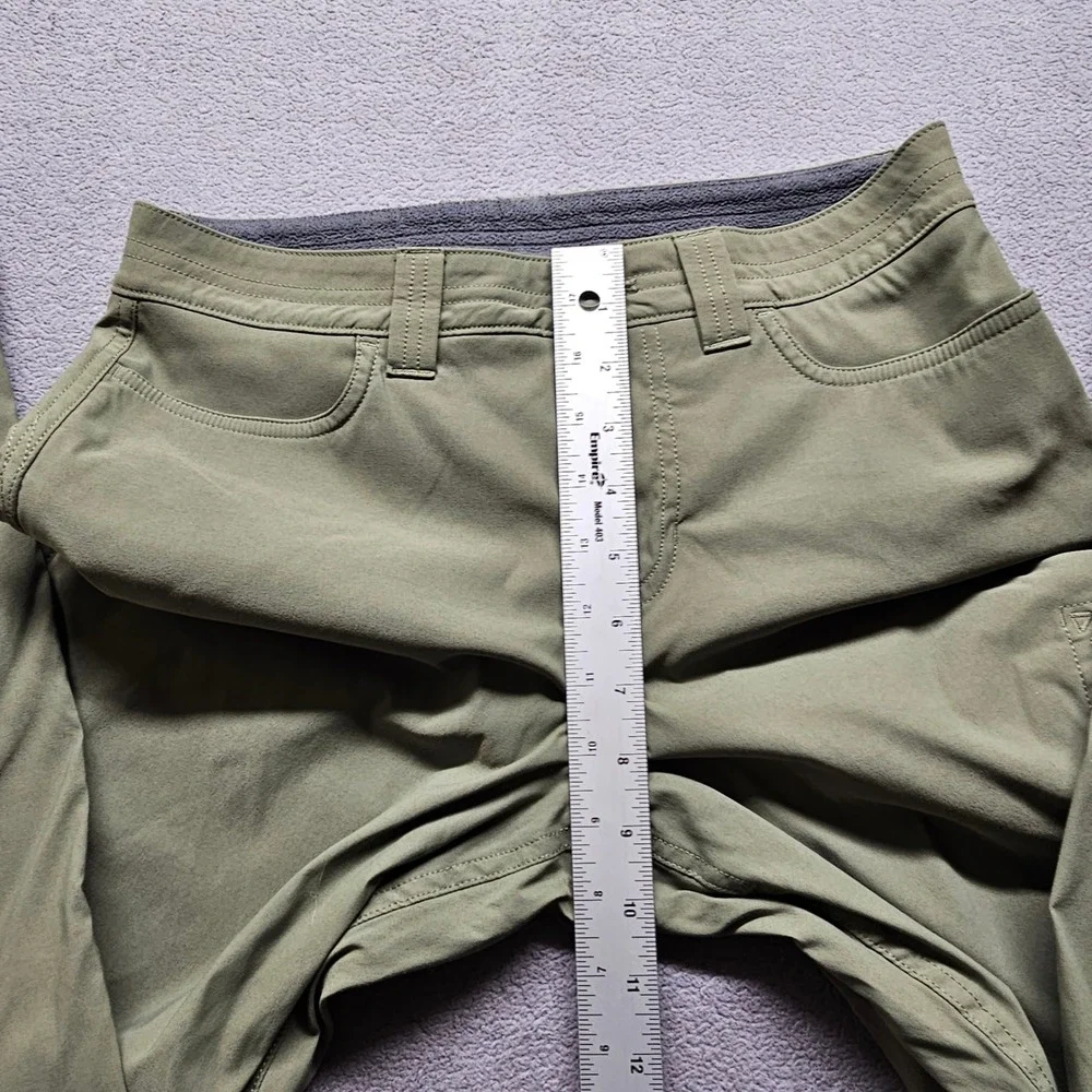Eddie Bauer First Ascent Guide Pants Womens 2 Olive Green Fleece Lined Hiking